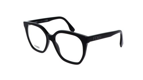 Fendi FE50087I - 001 - 54 Cadres optiques Noir Angulaire
