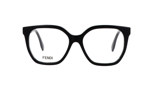 Fendi FE50087I - 001 - 54 Cadres optiques Noir Angulaire