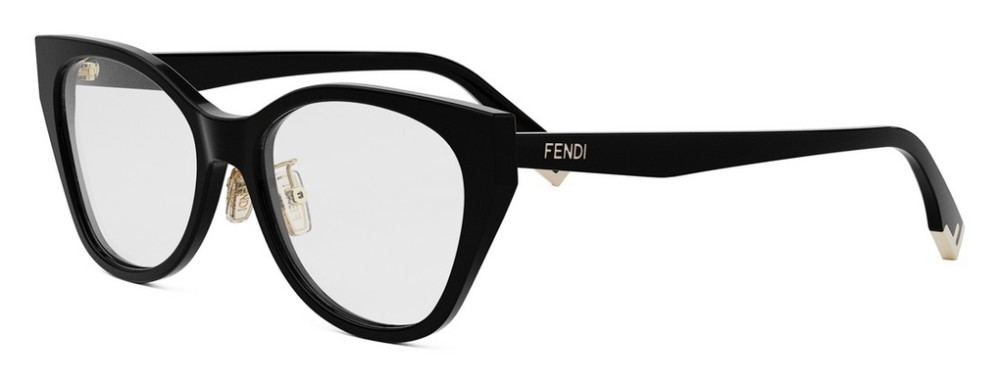 Fendi FE50120F - 001 - 54 Cadres optiques Noir Œil de chat