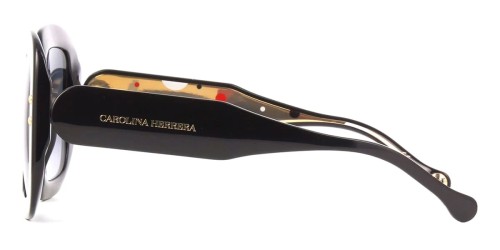 Carolina Herrera CH0010/S - 8079O - 52 Lunettes de soleil Noir Angulaire