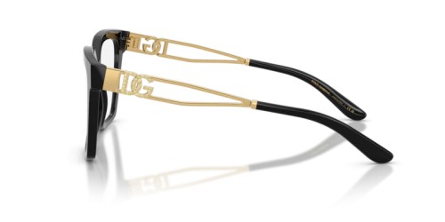 DOLCE & GABBANA DG3376B - ​3355 - ​53 Cadres optiques Noir, Or Angulaire