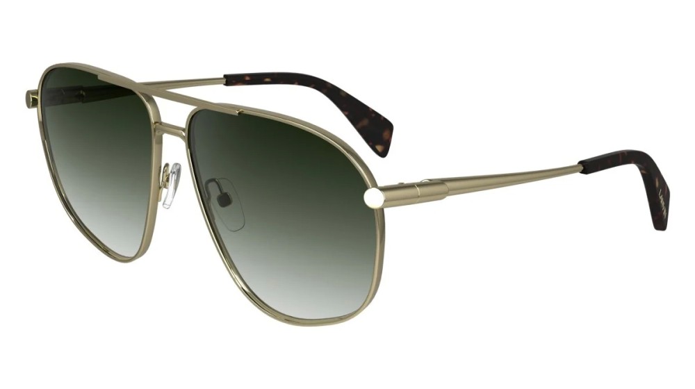Lanvin LNV134S - 734 - 59 Lunettes de soleil Or, Havane foncé Pilote (Aviateur)