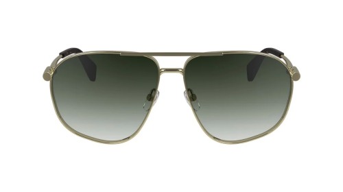 Lanvin LNV134S - 734 - 59 Lunettes de soleil Or, Havane foncé Pilote (Aviateur)