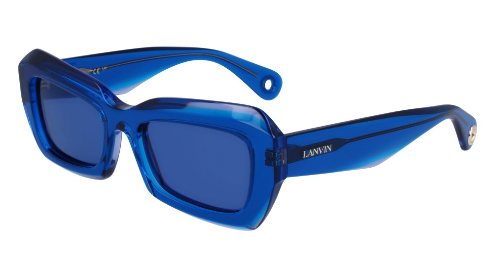 Lanvin LNV662S - 450 - 54 Lunettes de soleil Bleu Angulaire