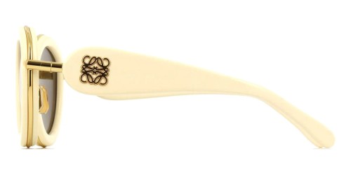 Loewe LW40130U - 25E - 49 Lunettes de soleil Or, Ivoire Coussin arrondi