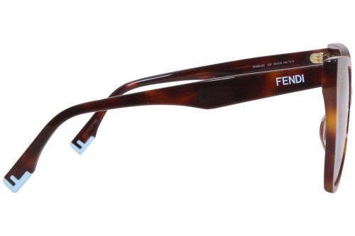 Fendi FE40010U - 53F - 55 Lunettes de soleil Havane Œil de chat