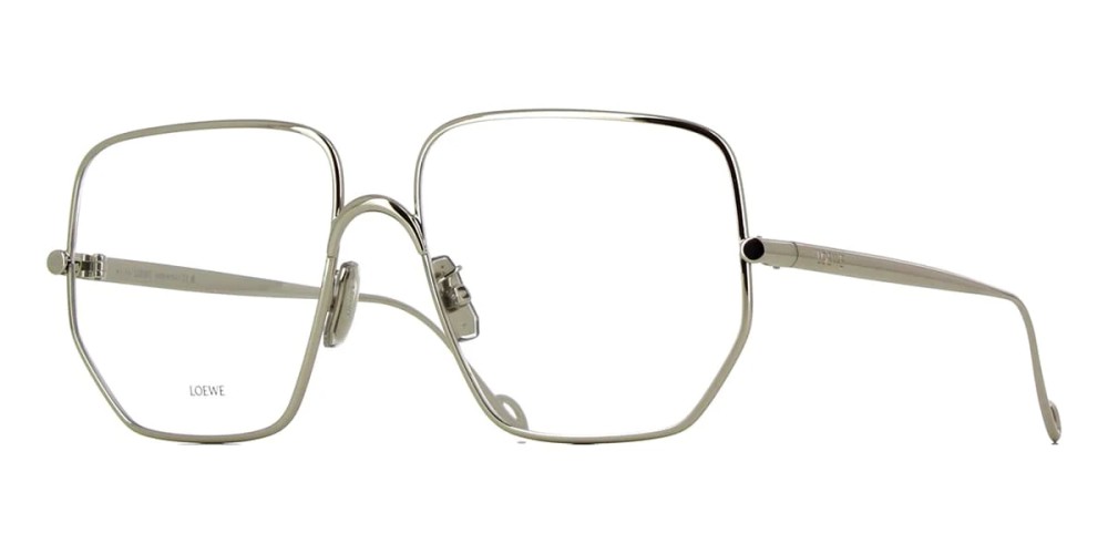 Loewe LW50079U BLUE LIGHT FILTER - 016 - 58 - AVEC DES VERRES À FILTRE ANTI LUMIÈRE BLEU-VIOLET Cadres optiques Argent Angulaire
