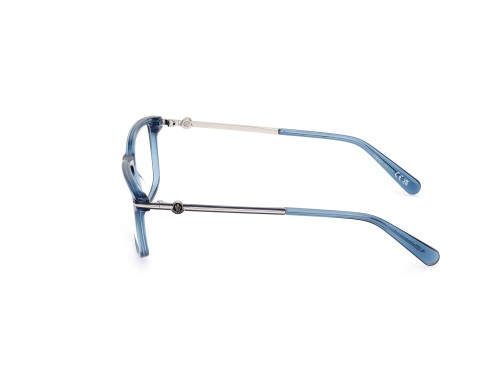 Moncler ML5205 - 090 - 54 Cadres optiques Bleu, Argent Angulaire