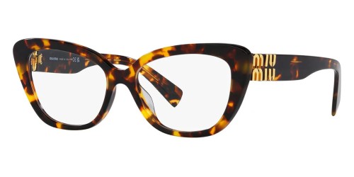 MIU MIU MU 05VV - ​VAU1O1 - ​55 Cadres optiques Havane Œil de chat