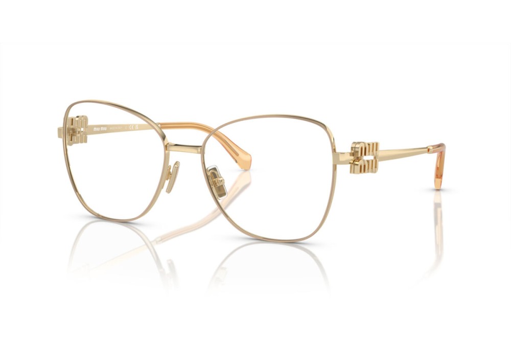 MIU MIU MU 50XV - ​14M1O1 - ​56 Cadres optiques Or Papillon