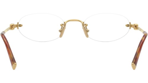 MIU MIU MU 53WV - ​5AK1O1 - ​53 Cadres optiques Or, Havane Ovale