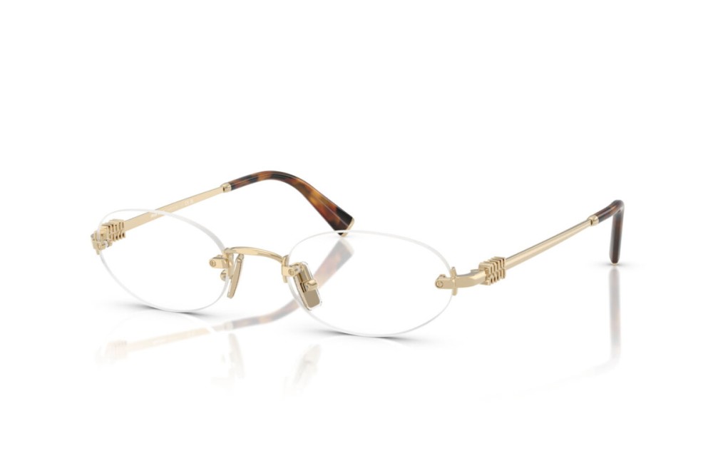 MIU MIU MU 53WV - ​ZVN1O1 - ​53 Cadres optiques Or, Havane Ovale