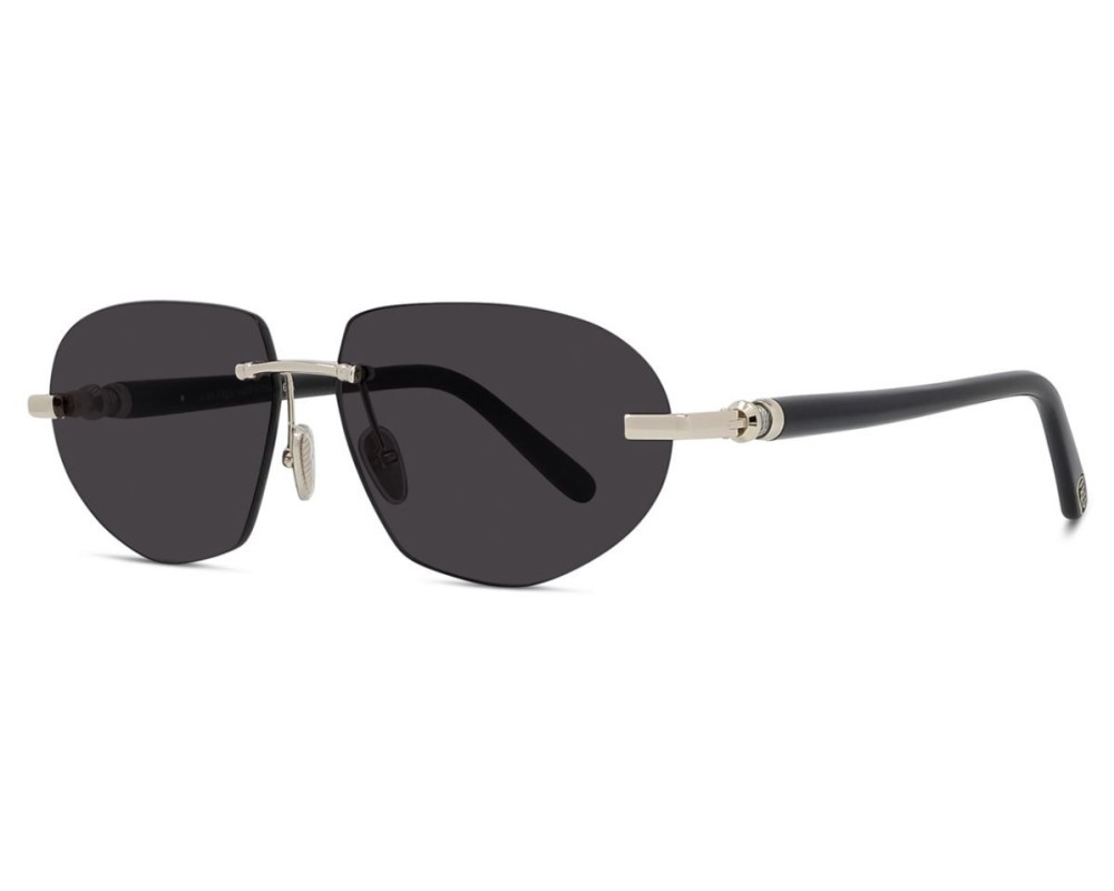 Fred FG40060U - 30A - 59 Lunettes de soleil Argent, Noir Ovale