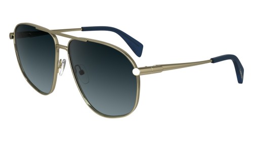 Lanvin LNV134S - 721 - 59 Lunettes de soleil Or, Bleu Pilote (Aviateur)