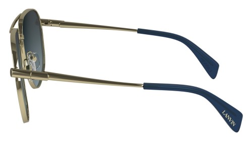 Lanvin LNV134S - 721 - 59 Lunettes de soleil Or, Bleu Pilote (Aviateur)