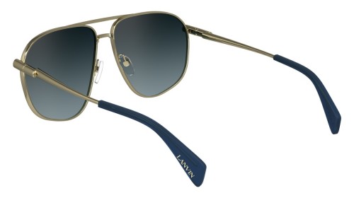 Lanvin LNV134S - 721 - 59 Lunettes de soleil Or, Bleu Pilote (Aviateur)