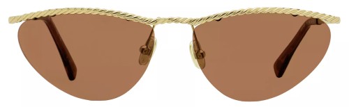 Lanvin LNV102S - 713 - 60 Lunettes de soleil Or, Marron Œil de chat