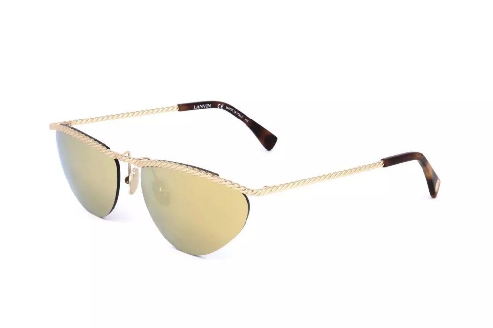 Lanvin LNV102S - 770 - 60 Lunettes de soleil Or, Havane Œil de chat