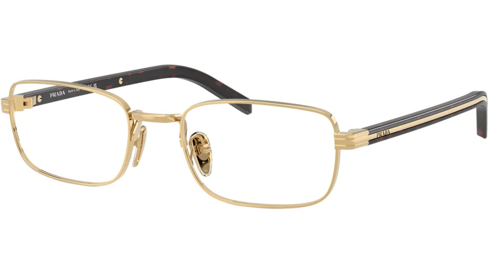 PRADA PR B54V - ​5AK1O1 - ​54 Cadres optiques Or, Havane Angulaire