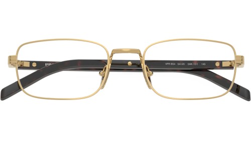 PRADA PR B54V - ​5AK1O1 - ​54 Cadres optiques Or, Havane Angulaire