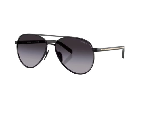 PRADA PR B57S - ​AAV90A - ​59 Lunettes de soleil Noir, Or Pilote (Aviateur)