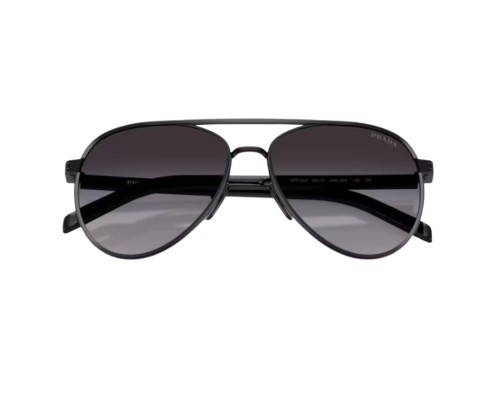 PRADA PR B57S - ​AAV90A - ​59 Lunettes de soleil Noir, Or Pilote (Aviateur)