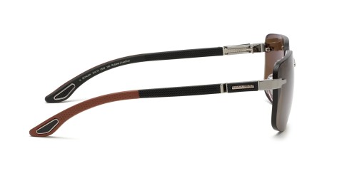 Chopard SCHL22V - 0509 - 61 Lunettes de soleil Argent, Noir Angulaire