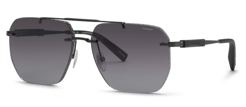 Chopard SCHL53 - 0672 - 64 Lunettes de soleil Noir Pilote (Aviateur)