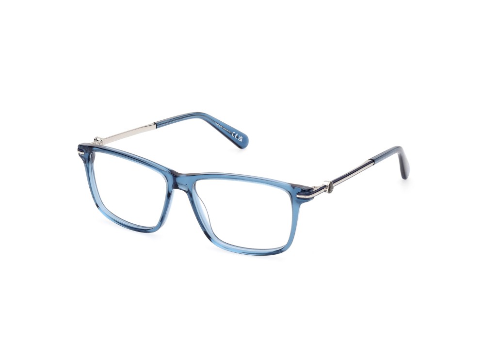 Moncler ML5205 - 090 - 54 Cadres optiques Bleu, Argent Angulaire