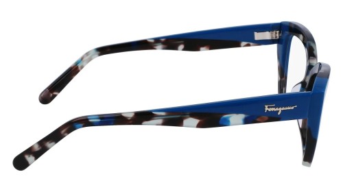 Salvatore Ferragamo SF2938 - 414 - 53 Cadres optiques Bleu, Havane Œil de chat