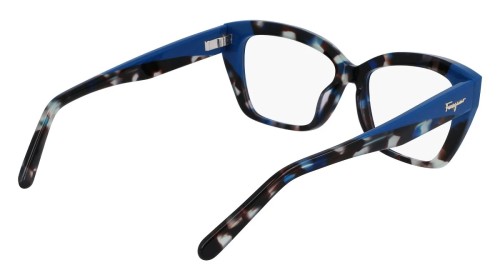 Salvatore Ferragamo SF2938 - 414 - 53 Cadres optiques Bleu, Havane Œil de chat