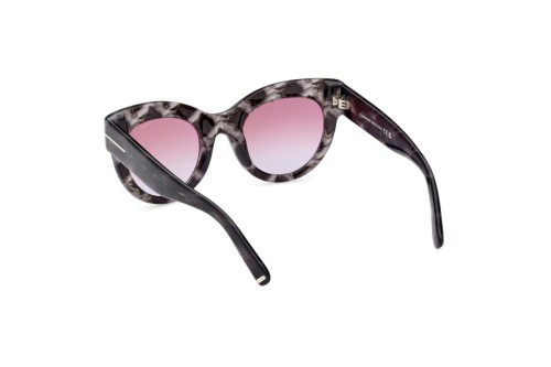 Tom Ford FT1063 LUCILLA - 56Z - 51 Lunettes de soleil Havane Œil de chat
