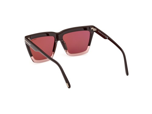 Tom Ford FT1110 EDEN - 50Z - 56 Lunettes de soleil Marron, Rose Angulaire