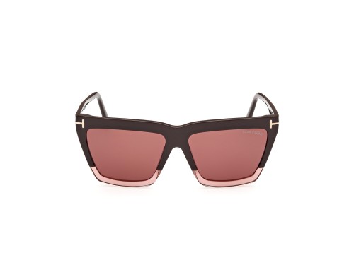 Tom Ford FT1110 EDEN - 50Z - 56 Lunettes de soleil Marron, Rose Angulaire