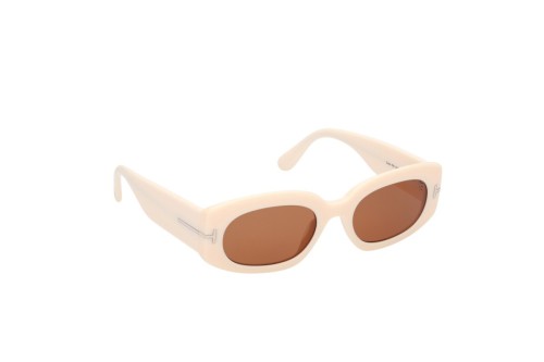 Tom Ford FT1187-F CIELLE - 25E - 54 Lunettes de soleil Beige Ovale