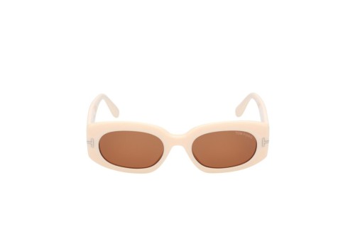 Tom Ford FT1187-F CIELLE - 25E - 54 Lunettes de soleil Beige Ovale