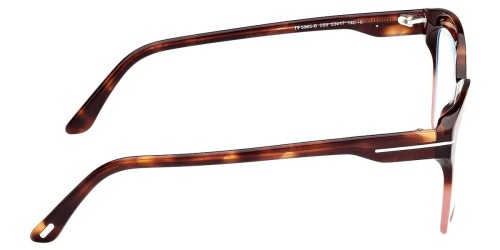 Tom Ford TF5965-B - 055 - 53 - AVEC DES VERRES À FILTRE ANTI LUMIÈRE BLEU-VIOLET Cadres optiques Havane, Rose Angulaire