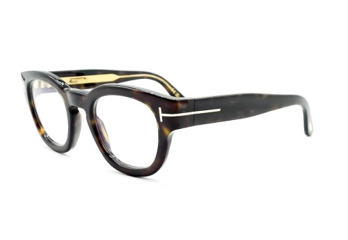 Tom Ford TF6028-B ICON COLLECTION - 052 - 49 - AVEC DES VERRES À FILTRE ANTI LUMIÈRE BLEU-VIOLET Cadres optiques Havane foncé Coussin arrondi