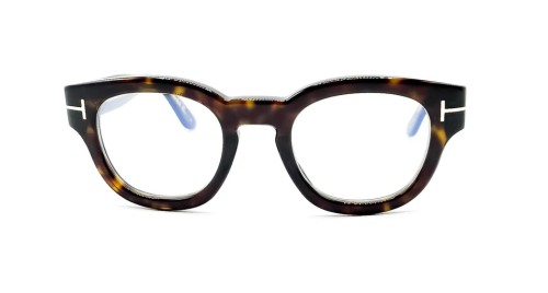 Tom Ford TF6028-B ICON COLLECTION - 052 - 49 - AVEC DES VERRES À FILTRE ANTI LUMIÈRE BLEU-VIOLET Cadres optiques Havane foncé Coussin arrondi
