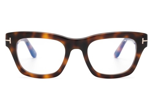 Tom Ford TF6036-B - 053 - 52 - AVEC DES VERRES À FILTRE ANTI LUMIÈRE BLEU-VIOLET Cadres optiques Havane Angulaire