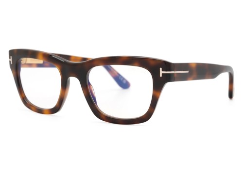 Tom Ford TF6036-B - 053 - 52 - AVEC DES VERRES À FILTRE ANTI LUMIÈRE BLEU-VIOLET Cadres optiques Havane Angulaire