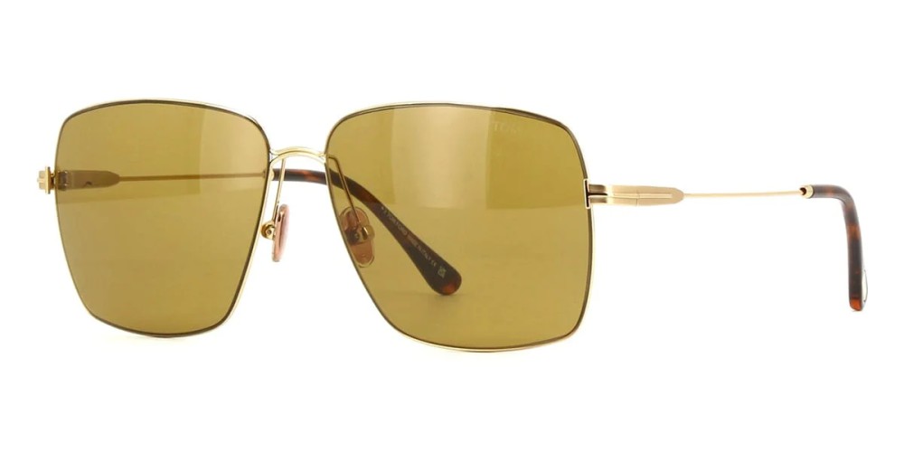 Tom Ford FT0994 PIERRE-02 - 32E - 58 Lunettes de soleil Or, Havane Angulaire