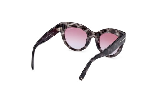 Tom Ford FT1063 LUCILLA - 56Z - 51 Lunettes de soleil Havane Œil de chat