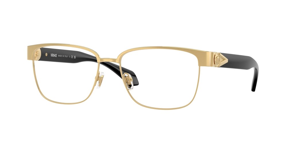 VERSACE VE1306 - ​1002 - ​57 Cadres optiques Or, Noir Angulaire