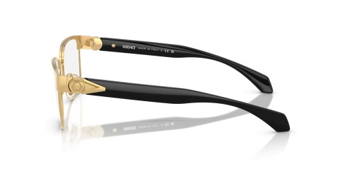 VERSACE VE1306 - ​1002 - ​57 Cadres optiques Or, Noir Angulaire