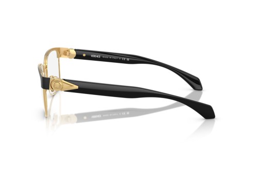 VERSACE VE1306 - ​1436 - ​57 Cadres optiques Or, Noir Angulaire