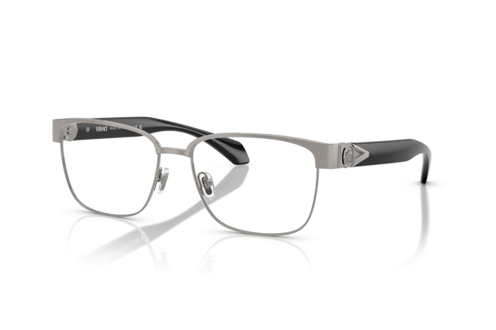 VERSACE VE1306 - ​1262 - ​57 Cadres optiques Argent, Noir Angulaire