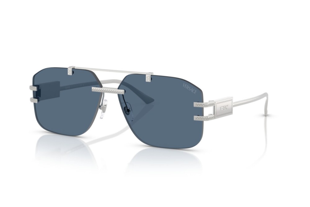 VERSACE VE2275 - ​100080 - ​60 Lunettes de soleil Argent Pilote (Aviateur)