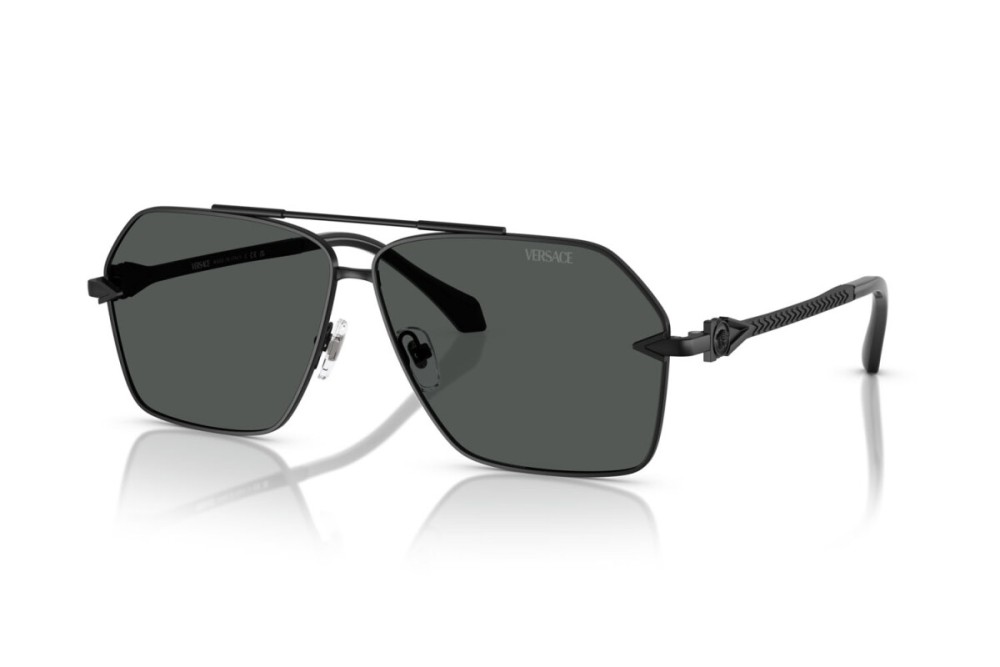 VERSACE VE2284 - ​143687 - ​63 Lunettes de soleil Noir Pilote (Aviateur)