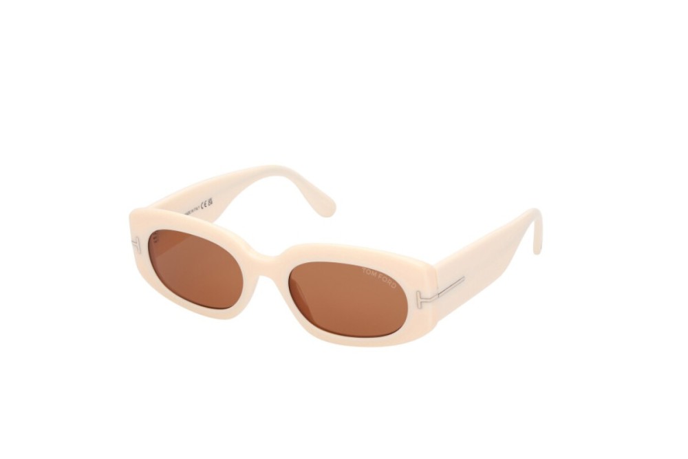 Tom Ford FT1187-F CIELLE - 25E - 54 Lunettes de soleil Beige Ovale